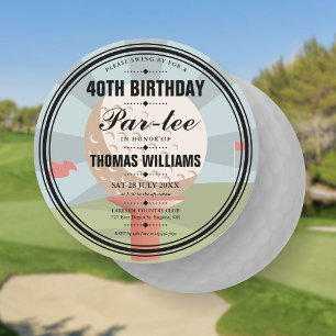 Invitation anniversaire golf