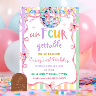 Invitation Anniversaire inoubliable pastel fantaisie coloré