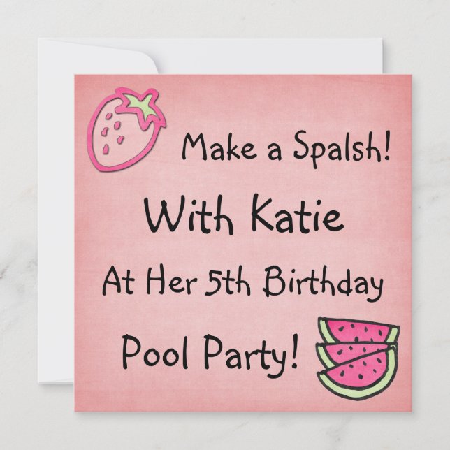 Invitation Anniversaire Invitaiton de réception au bord de la (Devant)