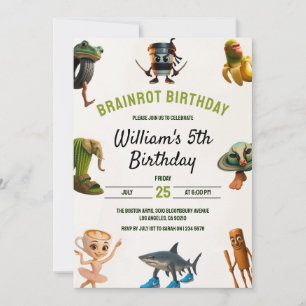 Invitation Anniversaire Italien Drôle Enfant 5 Ans