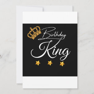 Invitation Anniversaire King Couronne design, Anniversaire
