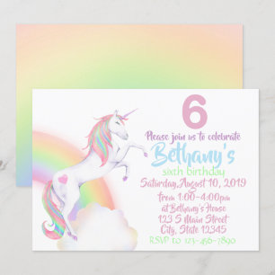 Invitation Anniversaire Licorne