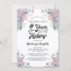 Invitation Anniversaire Lilac Floral # ANNÉES DANS LA FABRICA