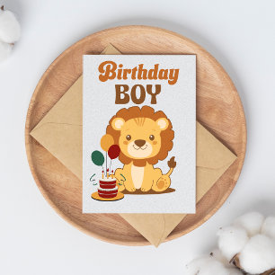 Invitation anniversaire Lion 1ère année Modifiable