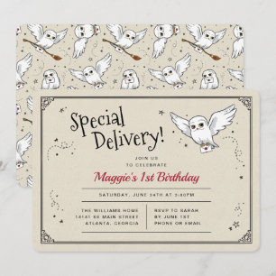Invitation Anniversaire Livraison Spéciale Harry Potter Hedwi