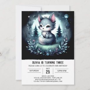 Invitation Anniversaire Loup de la Jungle Enchantée