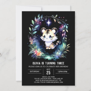 Invitation Anniversaire Majestic Boho Tiger