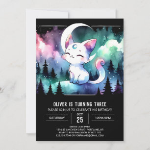 Invitation Anniversaire Majestic Custom Cat