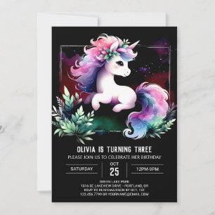 Invitation Anniversaire majestueux du Whimsical Horse