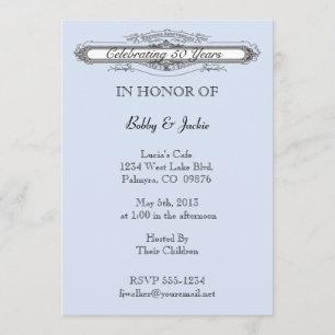 Invitation Anniversaire mariage