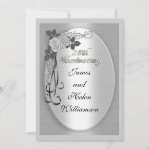 Invitation anniversaire mariage d'argent