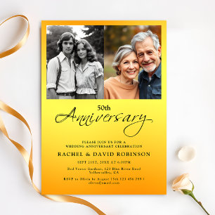 Invitation Anniversaire Mariage D'Or Alors Et Maintenant Deux
