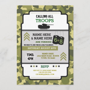 Invitation Anniversaire militaire de l'armée interarmées Deux