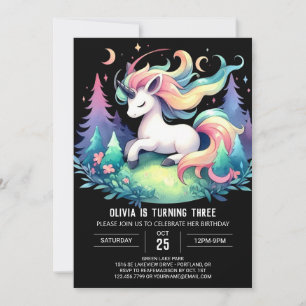 Invitation Anniversaire minimaliste du cheval