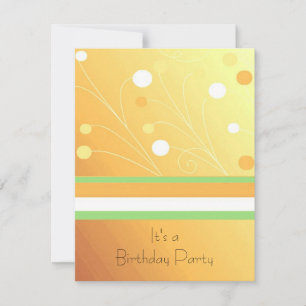 Invitation anniversaire moderne avec des bandes ja