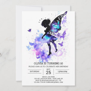 Invitation Anniversaire moderne de Little Fairy