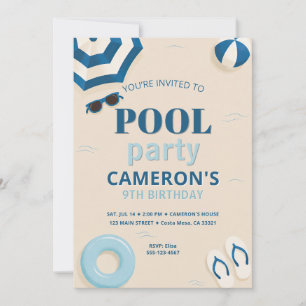 Invitation anniversaire moderne pour une fête au b
