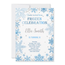 Invitation anniversaire modifiable Frozen