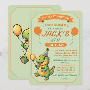 Invitation anniversaire modifiable pour garçon ave