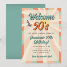 Invitation anniversaire modifiable rétro vintage o