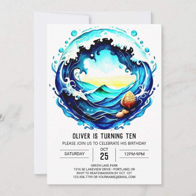 Invitation Anniversaire nautique (Devant)