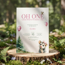 Invitation Anniversaire Opossum • Oh Un 1er Annive