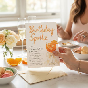 Invitation anniversaire Orange Citrus Spritz