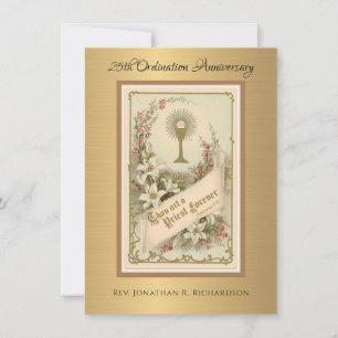 Invitation Anniversaire Ordination Prêtre Catholiq