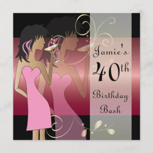 Invitation Anniversaire ou enterrement de vie de jeune fille 
