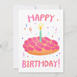 Invitation Anniversaire Pan Dulce Concha do-it-yourself Blanc