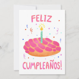 Invitation Anniversaire Pan Dulce Concha en espagnol do-it-yo
