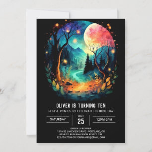 Invitation Anniversaire Pastel Magic Timber