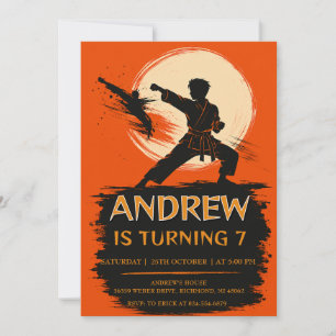 Invitation Anniversaire personnalisé de Karate Kid