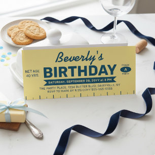 Invitation anniversaire personnalisée Funny Retro