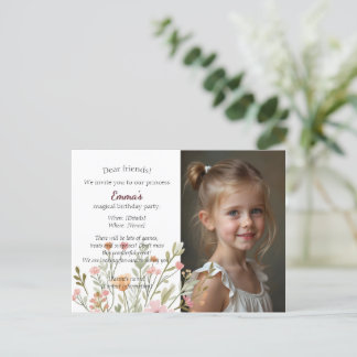 Invitation anniversaire photo chic moderne