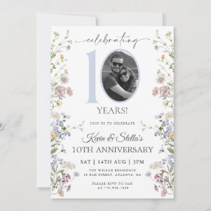Invitation Anniversaire photo de Wildflower - 10 ans