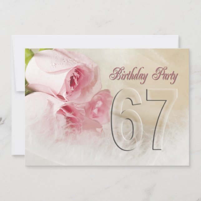 Invitation anniversaire pour 67 ans (Devant)
