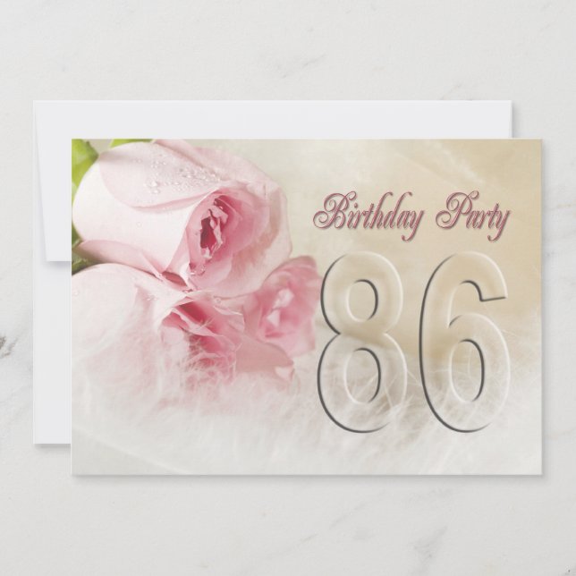 Invitation anniversaire pour 86 ans (Devant)