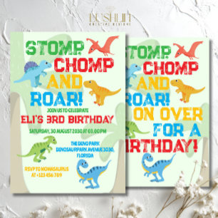 Invitation Anniversaire Préhistorique comme un Dinosaure