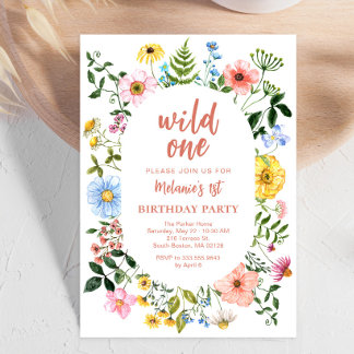 Invitation Anniversaire Premier Fleur Sauvage Wild