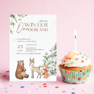 Invitation anniversaire premier hiver Onederland a
