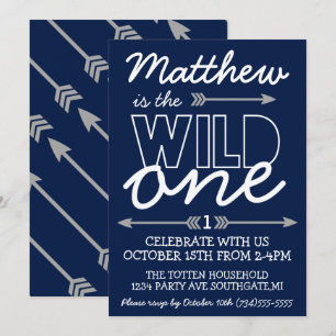 Invitation Anniversaire Premier 'Wild One'