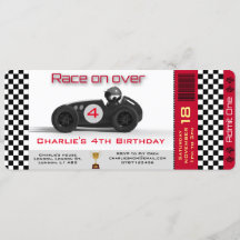 Invitation Anniversaire Racing Car Thème personnal