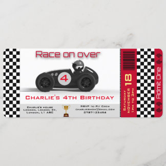 Invitation Anniversaire Racing Car Thème personnal