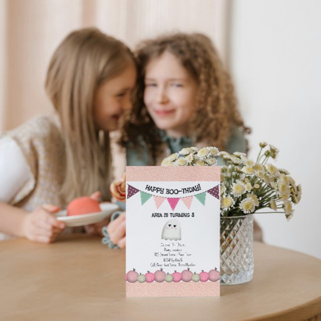 Invitation Anniversaire Rose Cute (Créateur téléchargé)