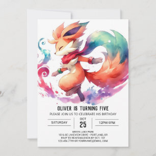 Invitation Anniversaire Rustique Chic Fox