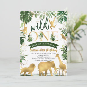 Invitation Anniversaire Safari Wild One