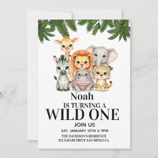 Invitation Anniversaire Safari Wild One