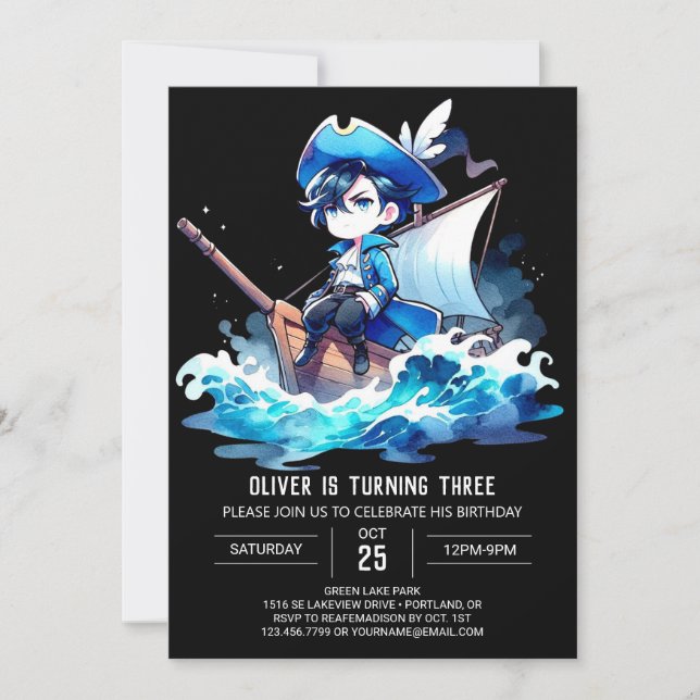 Invitation Anniversaire simple et amusant (Devant)