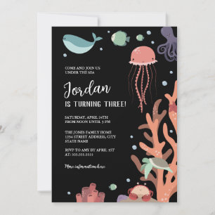 Invitation Anniversaire sous la mer